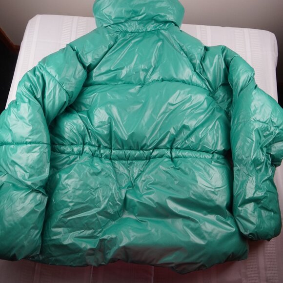 A New Day Jacket Womens XL Green Puffer Water Resistant Winter Coat Warm Zip - Picture 2 of 10